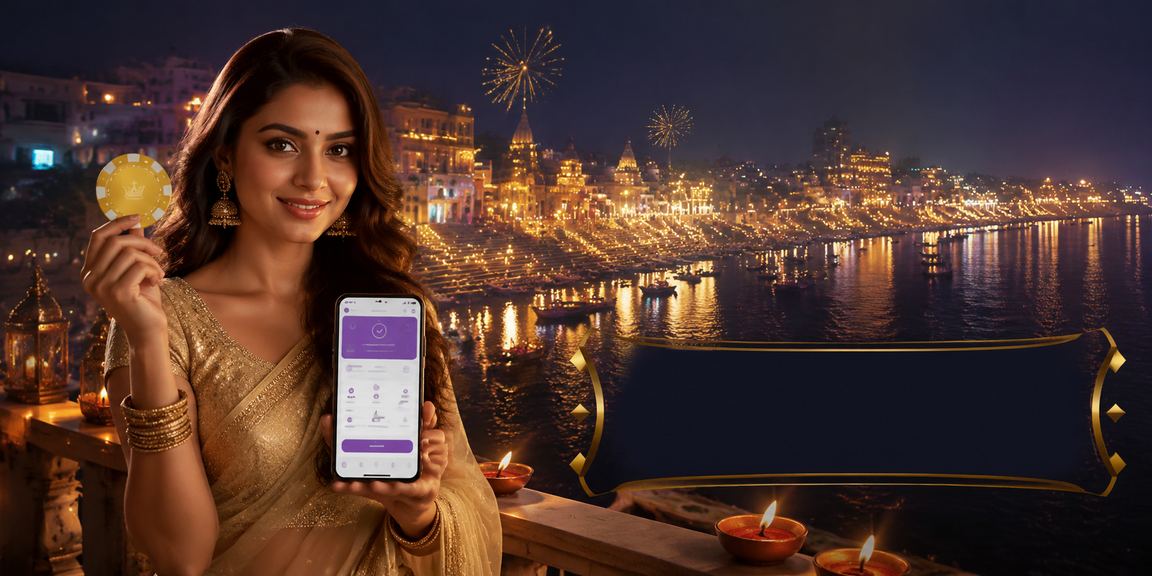 Player making payment at Varanasi Ghats for online lottery games